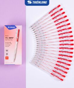 Bút bi Thiên Long TL-027 hộp 20 cây mực đỏ