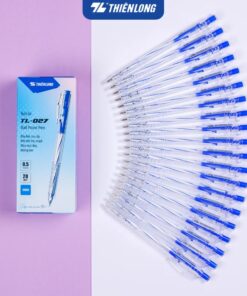Bút bi Thiên Long TL-027 hộp 20 cây mực xanh