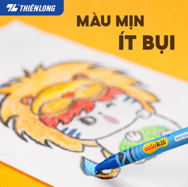 Bút sáp màu Colokit CR-C016 -mịn, ít bụi