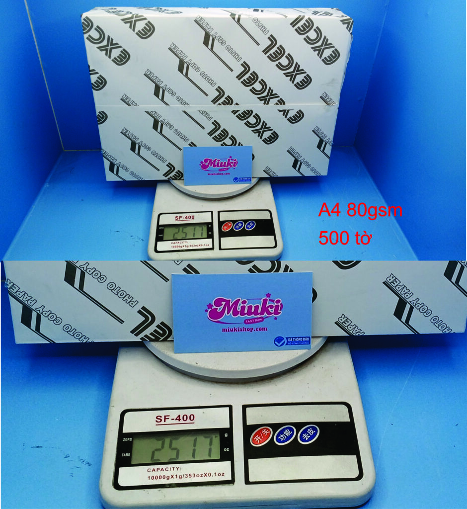 giấy A4 Excel-cân mẫu giấy A4 Excel-cân mẫu