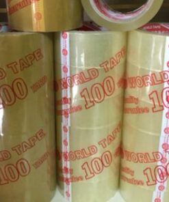 Băng keo trong gói hàng 48mm 100Y-quy cách đóng màng co 6 cuộn 1 cây 1.2kg