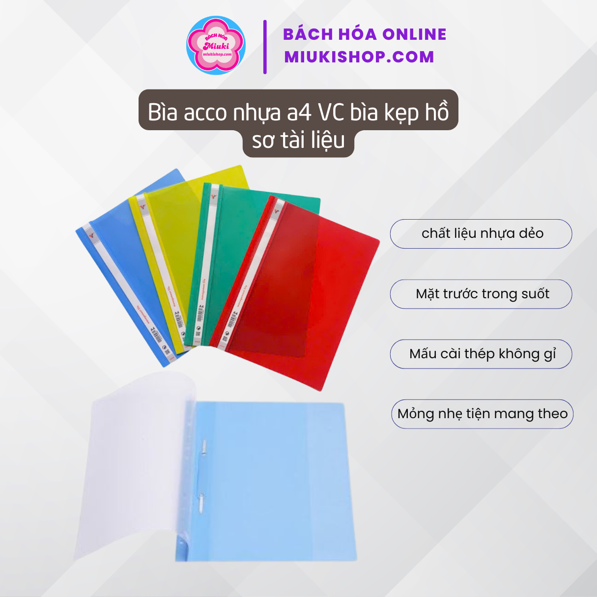 Bìa acco nhựa a4 VC-poster Bìa acco nhựa a4 VC-poster