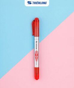 Bút lông dầu Thiên Long PM-04 2 đầu mực đỏ