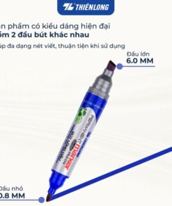 Bút lông dầu Thiên Long PM-09 có 2 đầu, nét 0.8mm và nét 6mm