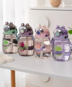 Bình uống nước trẻ em 500ml hình gấu mang theo-loại max 550ml