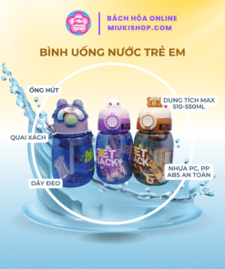 Bình uống nước trẻ em 500ml mang theo